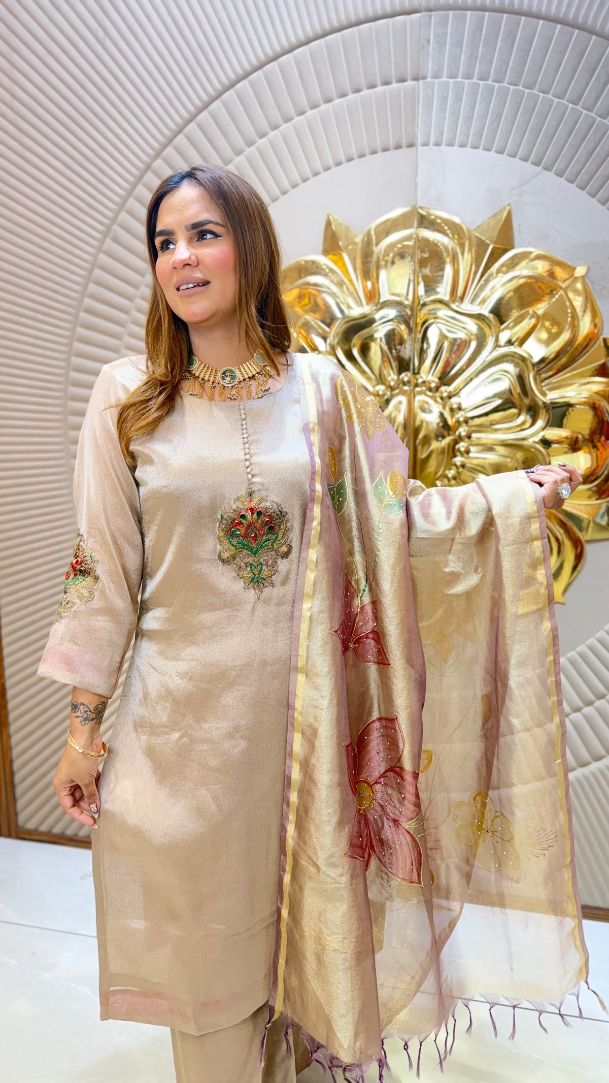 Beautiful organza tissue suit PC3694
