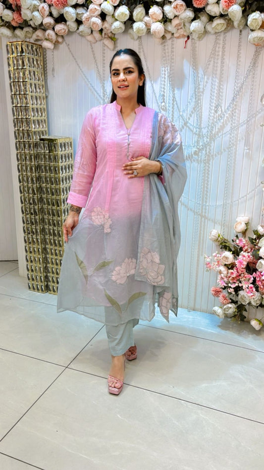 Cotton Suit With Floral Work PC1321