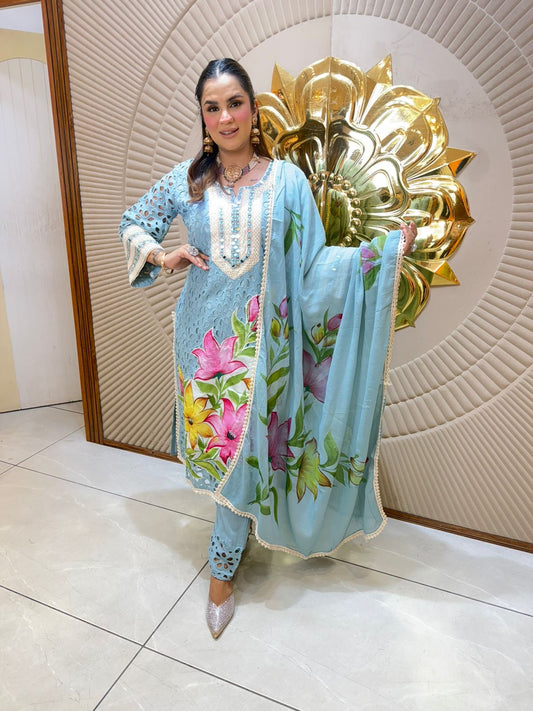 Beautiful elegant partywear suit pc3084