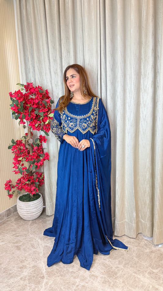 Embroidered Anarkali Suit Set PC3495