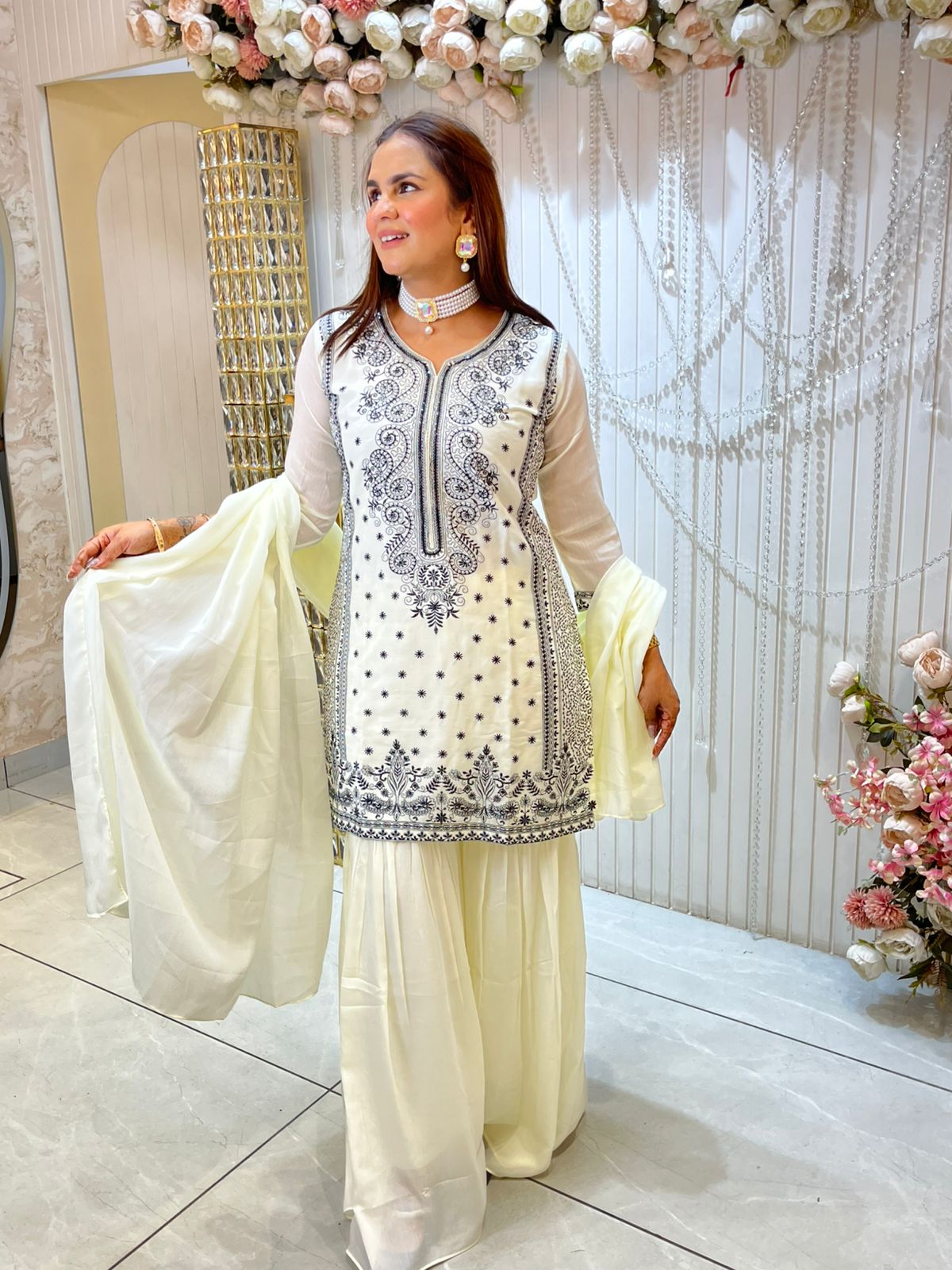 Designer Suit With Embroidery Work PC1448