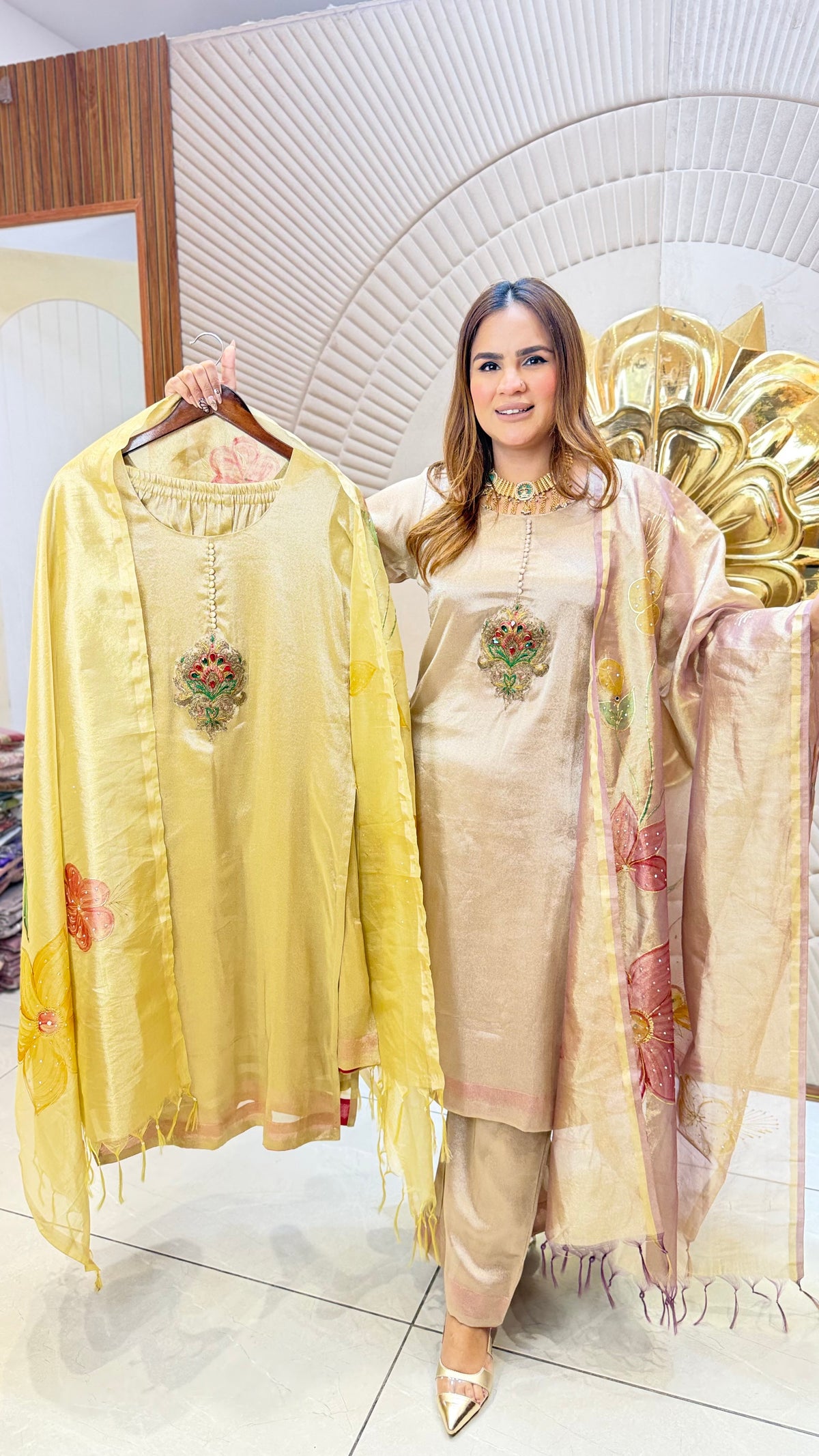 Beautiful organza tissue suit PC3694