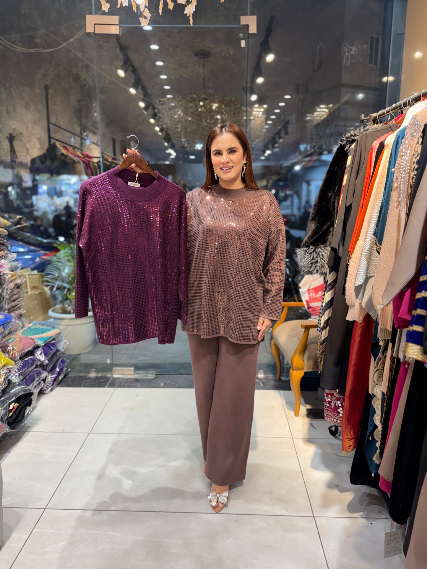 Beautiful elegant woollen cordset pc2498