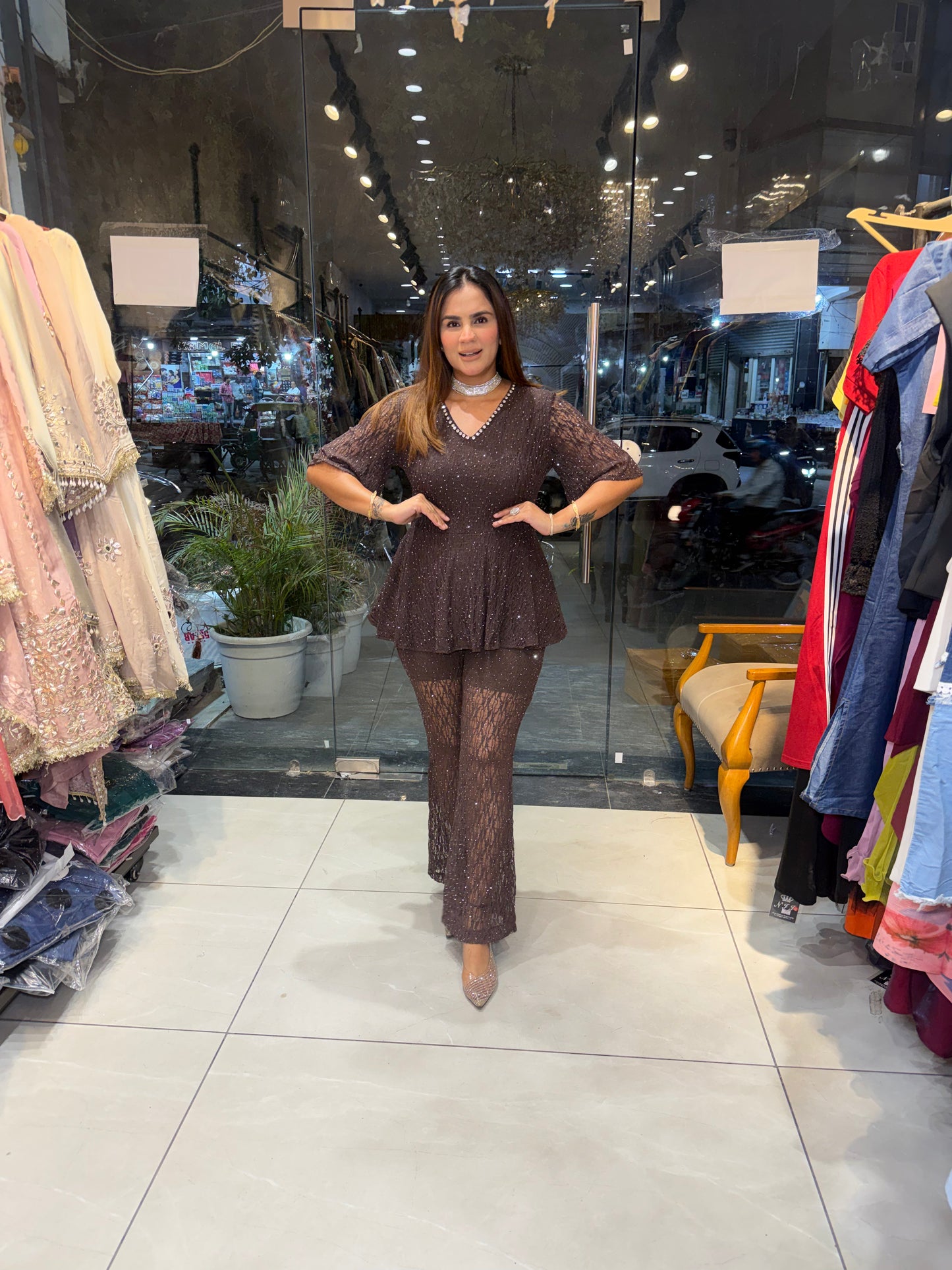Beutiful elegant partywear cordset pc3109