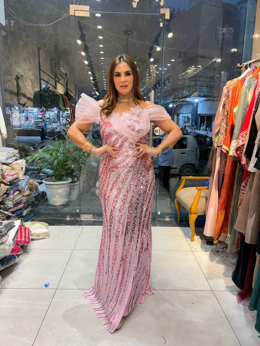 Beautiful elegant partywear dress pc 2701