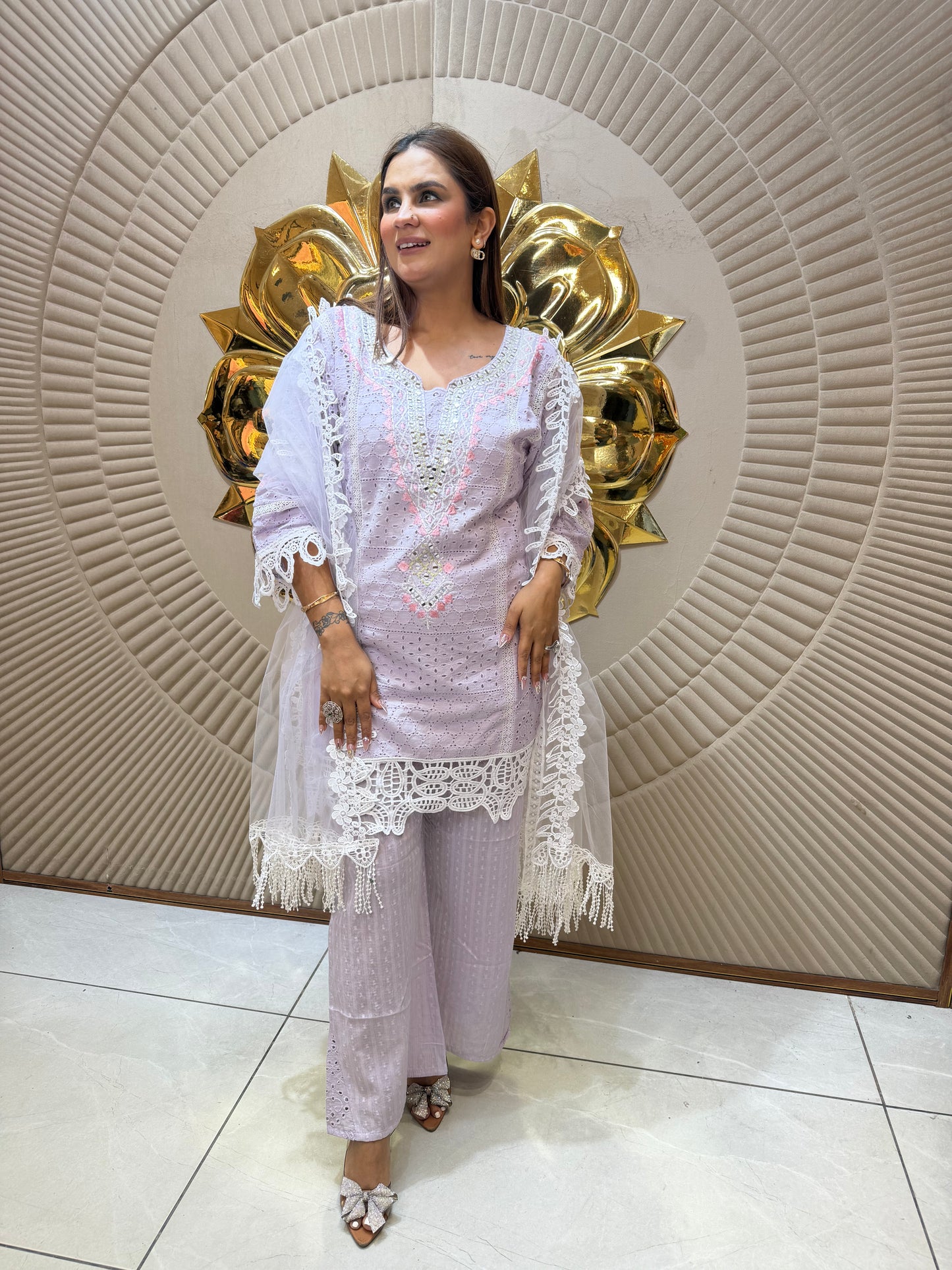 Beautiful elegent pure cotton suit pc 2590