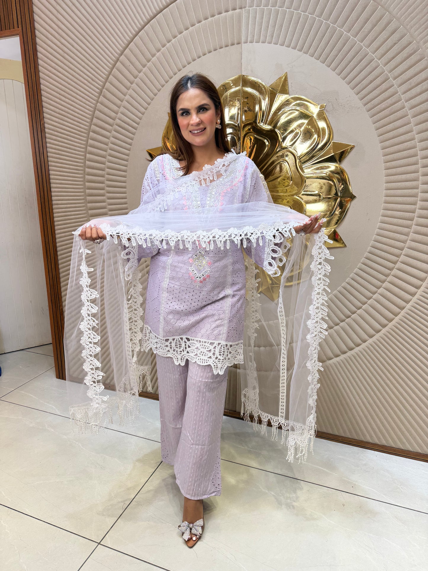Beautiful elegent pure cotton suit pc 2590