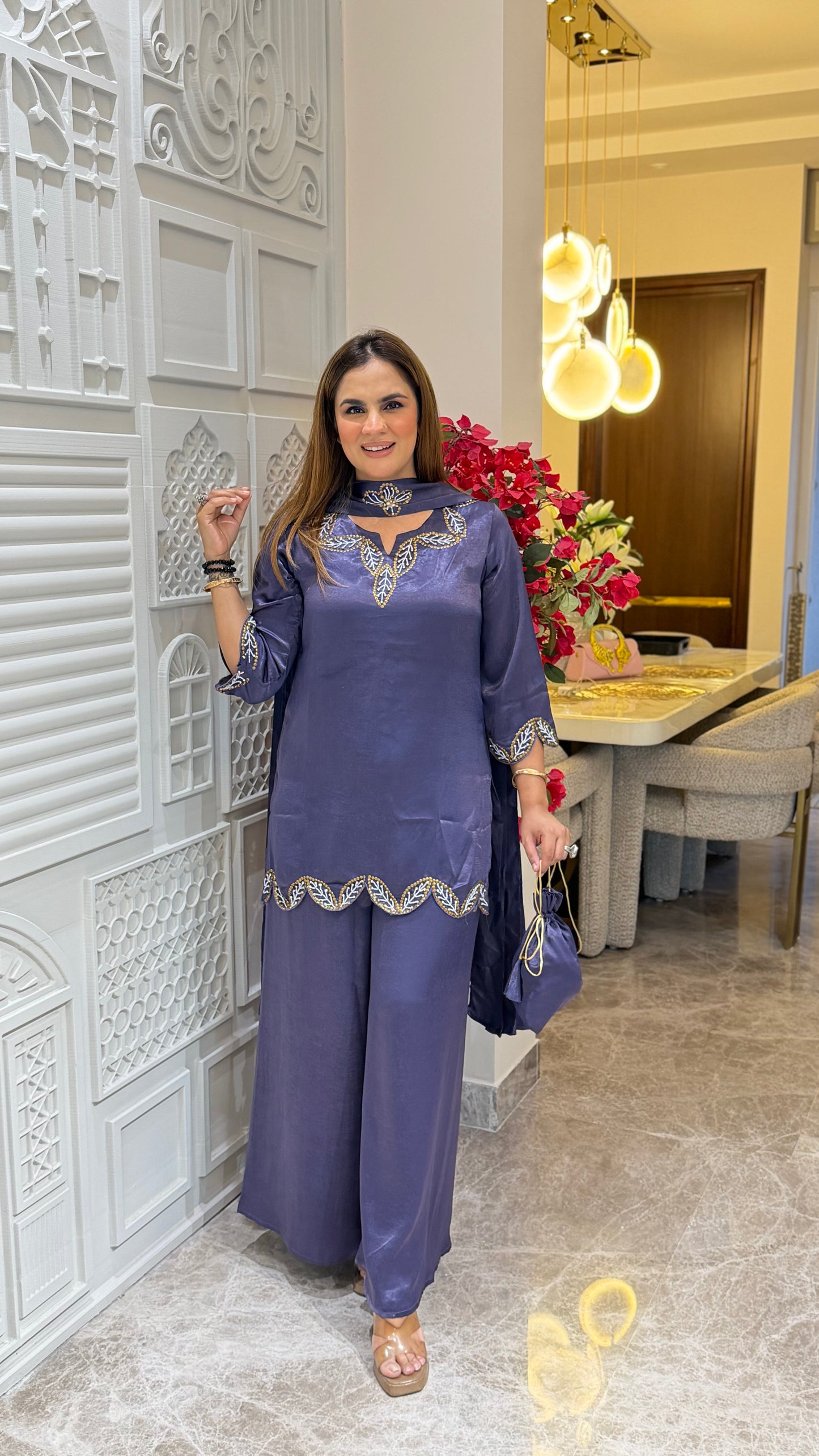 Beutiful elegant partywear suit pc3293