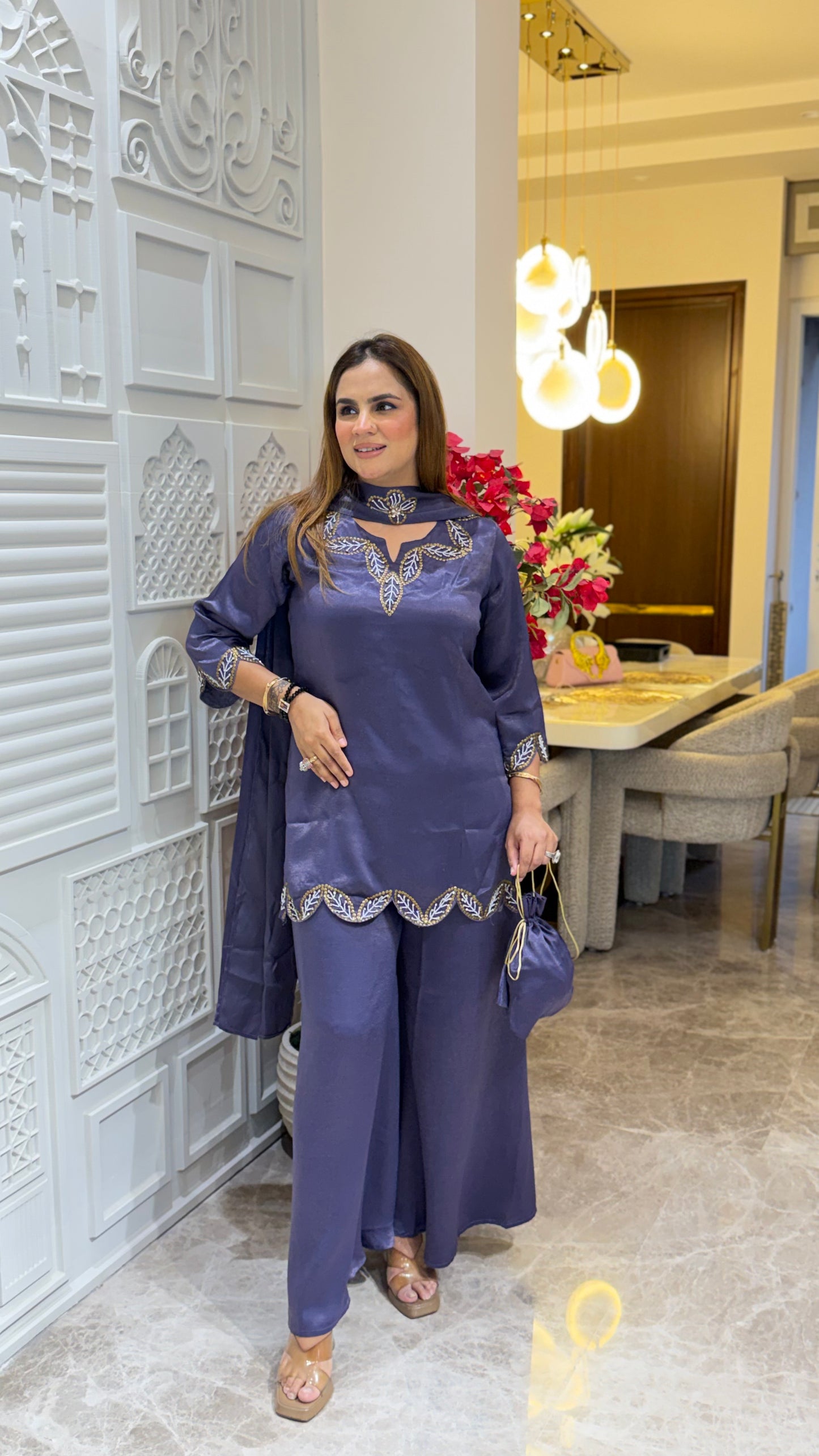 Beutiful elegant partywear suit pc3293