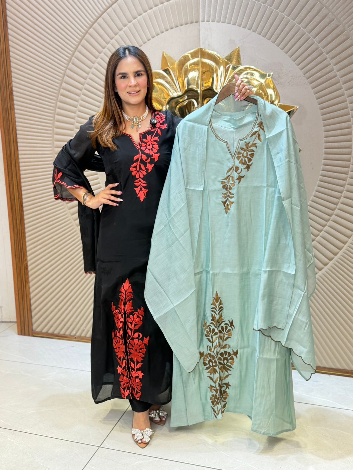Beautiful elegant partywear suitpc2777