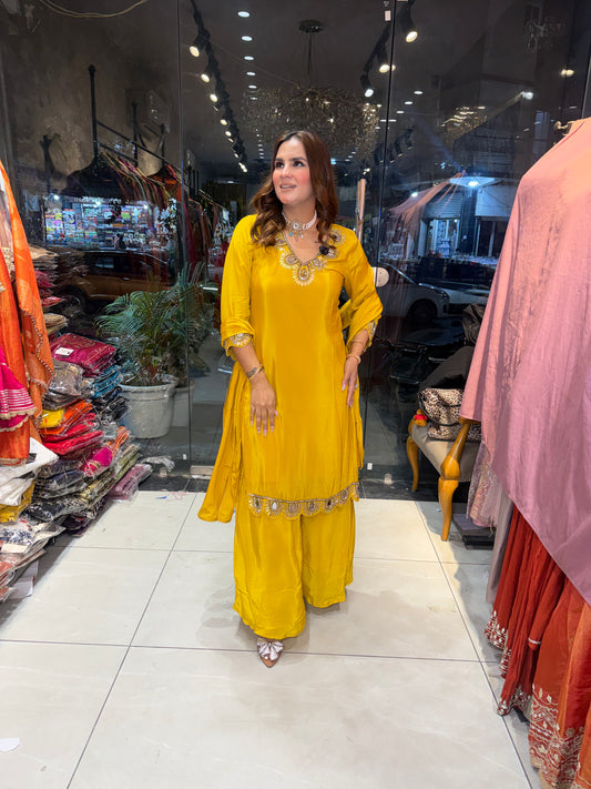 Beautiful elegent pure crape suit pc 2628