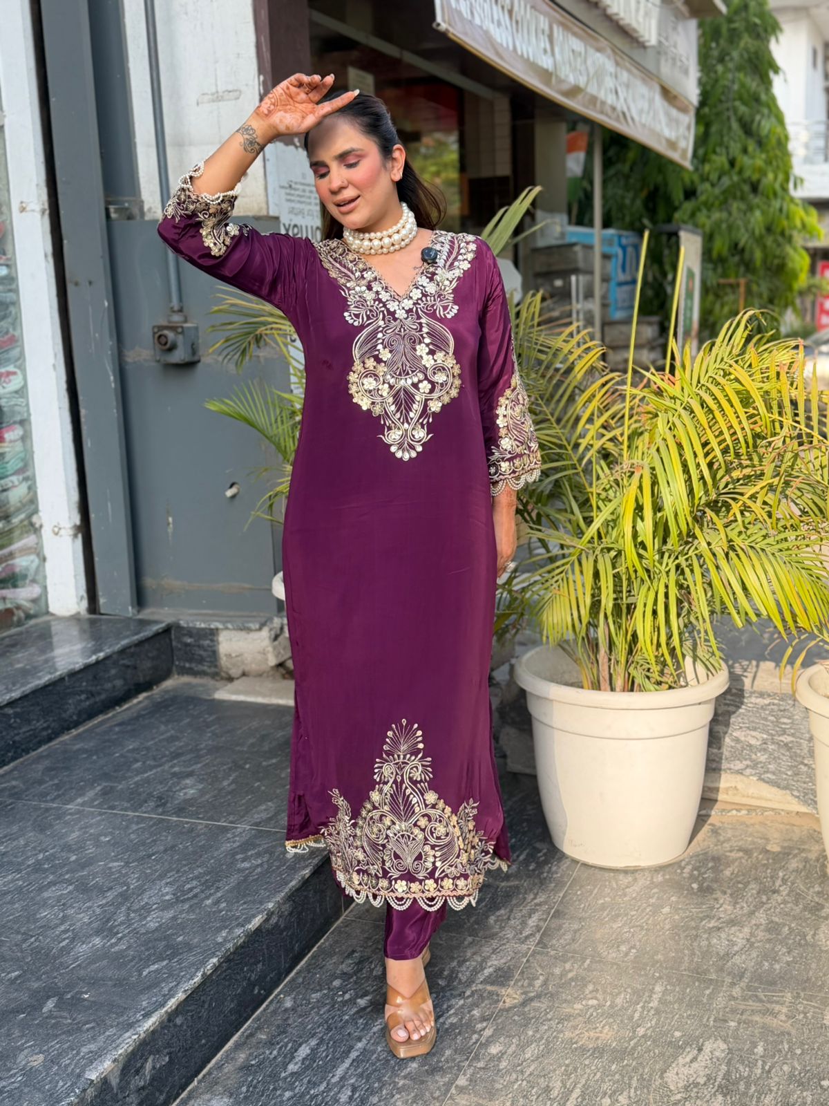 Beutiful elegant partywear kaftan pc2901