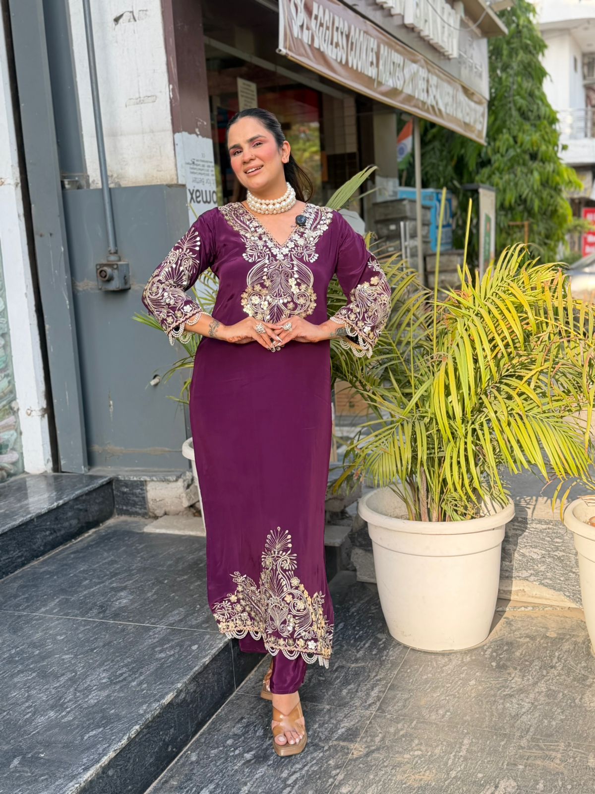 Beutiful elegant partywear kaftan pc2901
