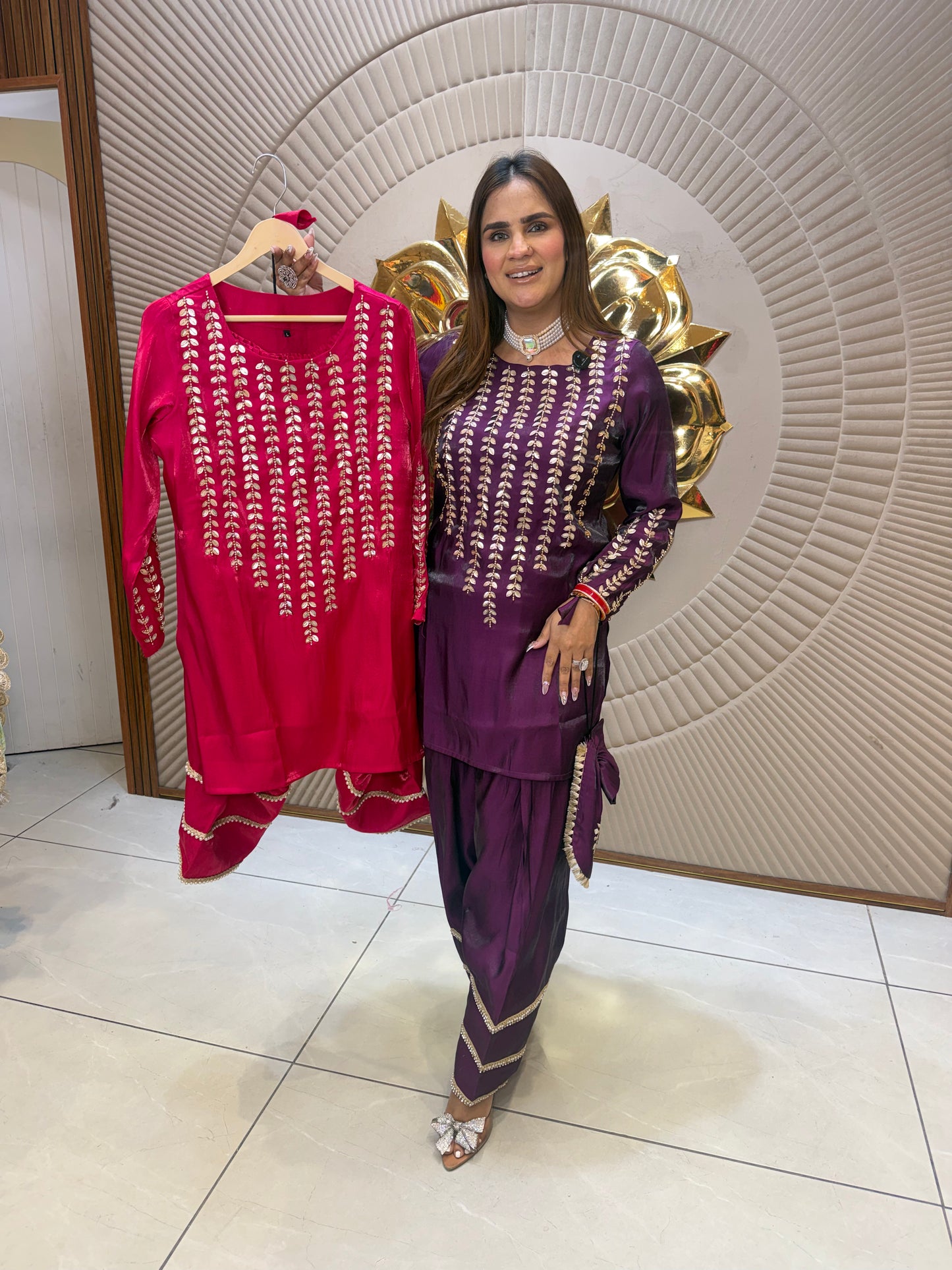 Beautiful elegent partywear suit pc 2692