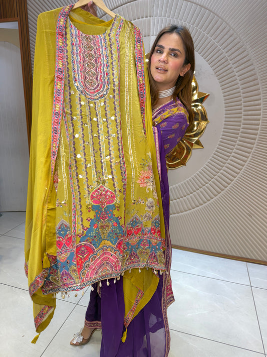 Beautiful elegent partywear suit pc2687