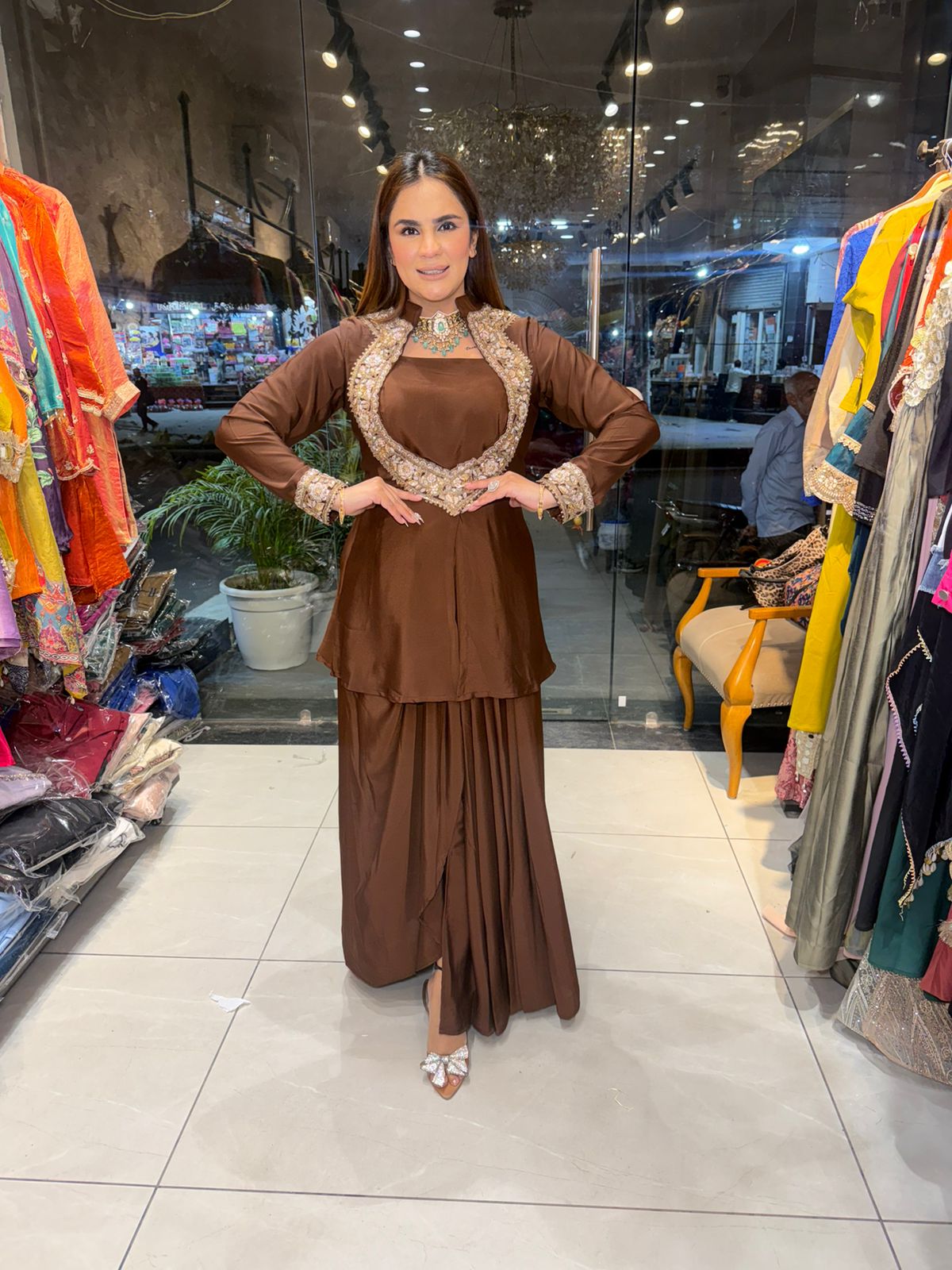 Beautiful elegent top and skirt pc 2771