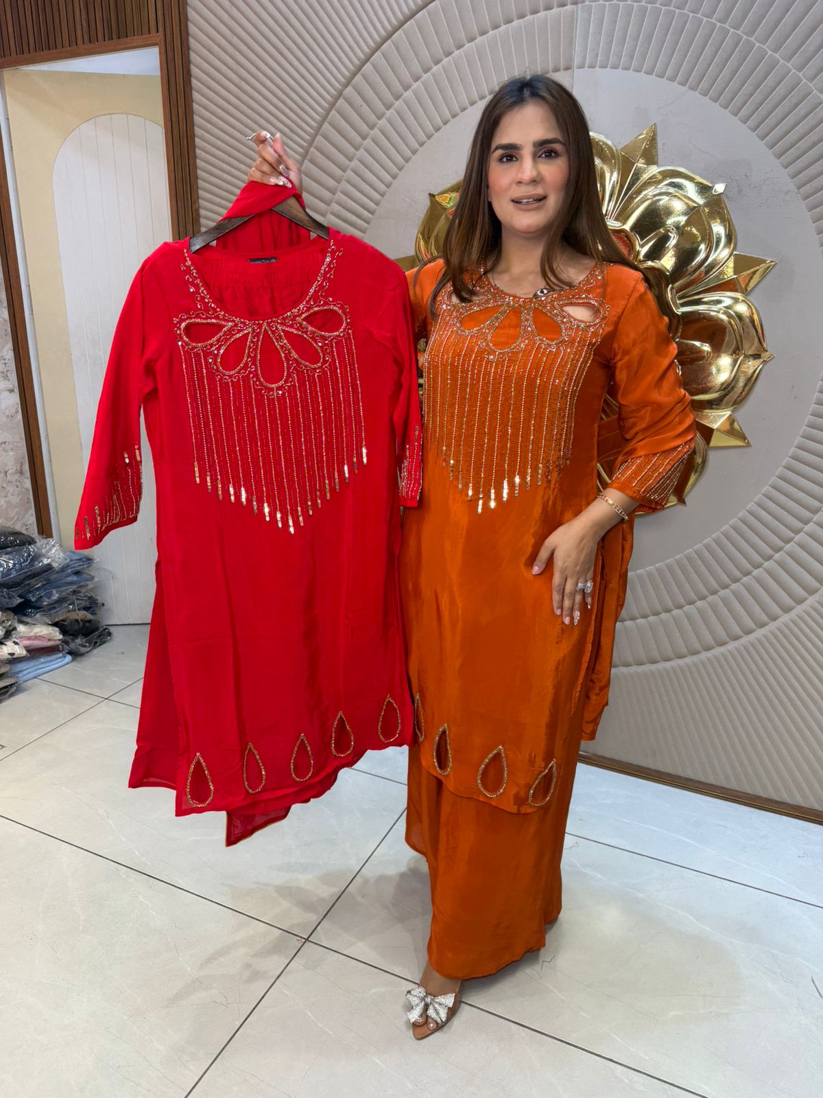 Beautiful elegant partywear suit pc 2800