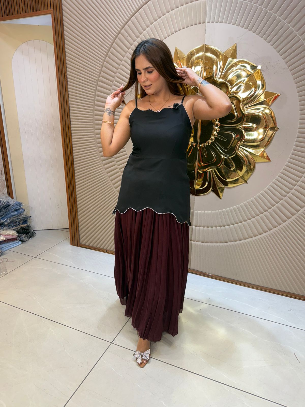 Beautiful elegant skirt top pc 2801