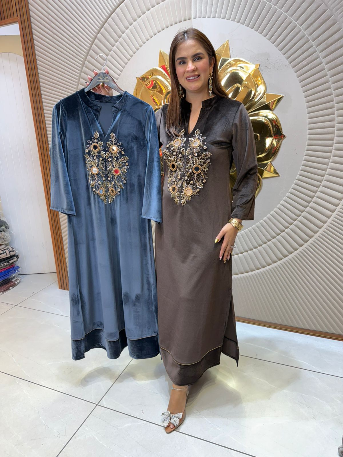 Beautiful elegant velvet dress pc2420