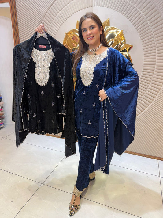 Beautiful elegant velvet suit pc2430