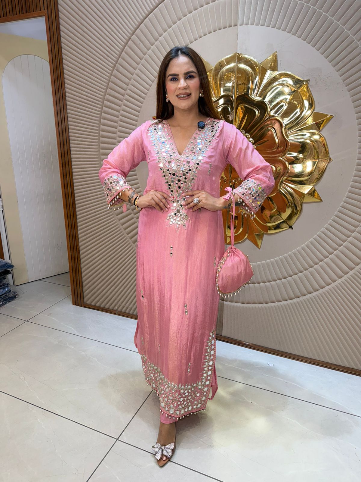 Beautiful elegant party wear kaftan pc 2589