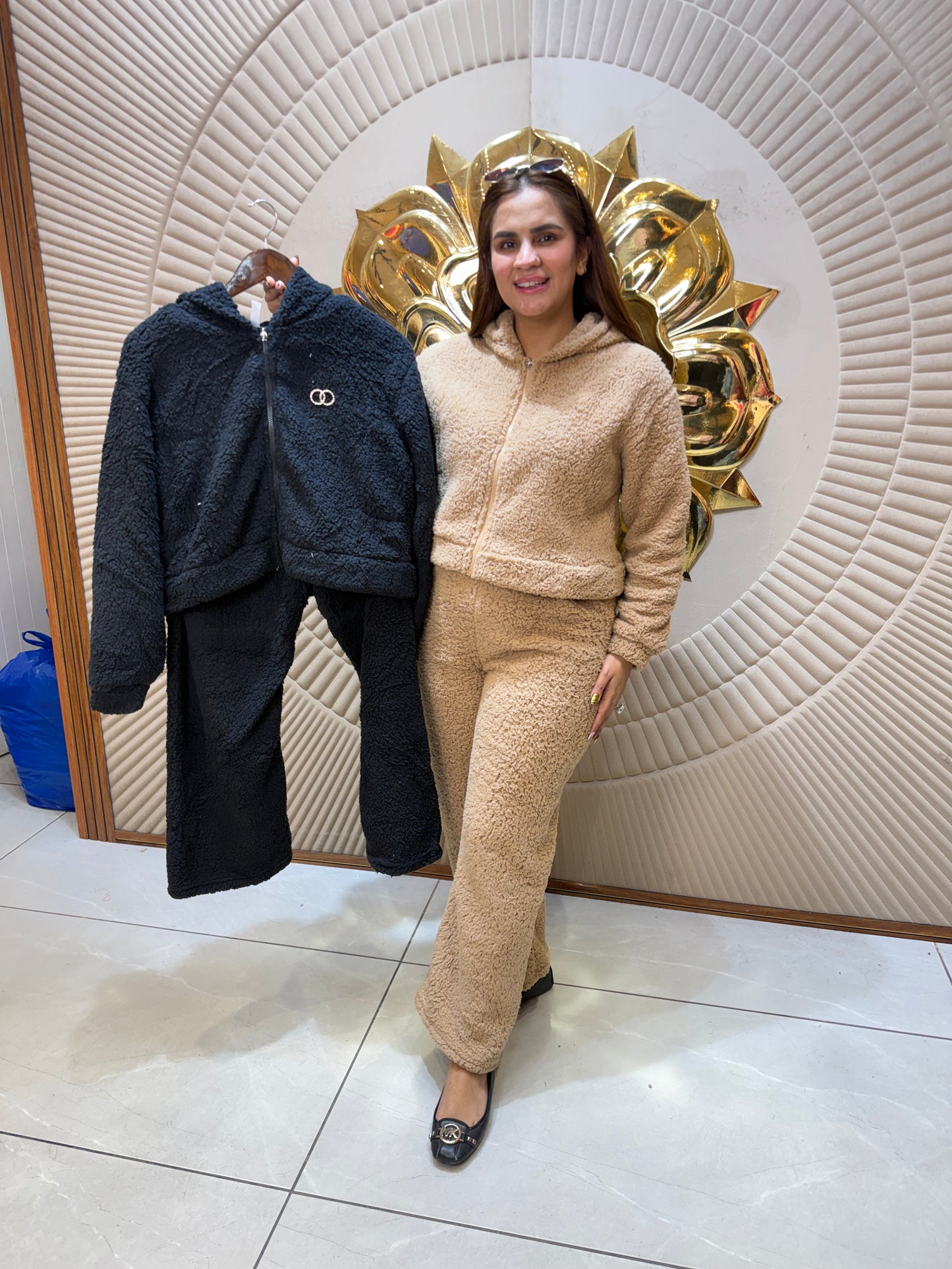 Beautiful elegant furry night suit pc2436