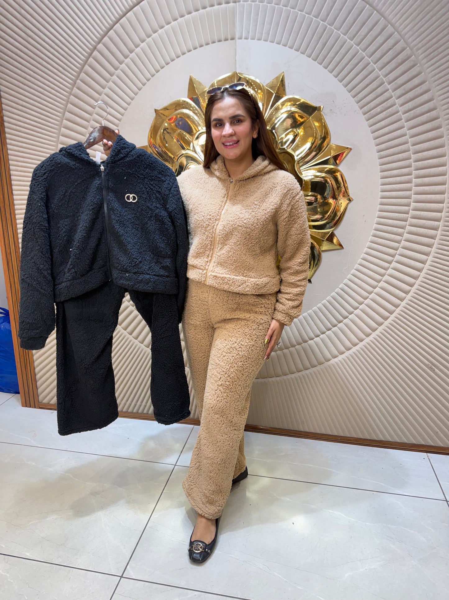 Beautiful elegant furry night suit pc2436