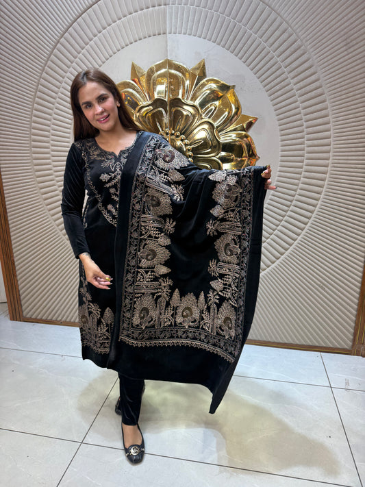 Beautiful elegant velvet suit pc2434