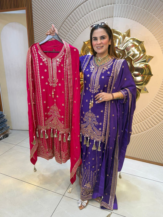 Beautiful elegant party wear suit pc 2597