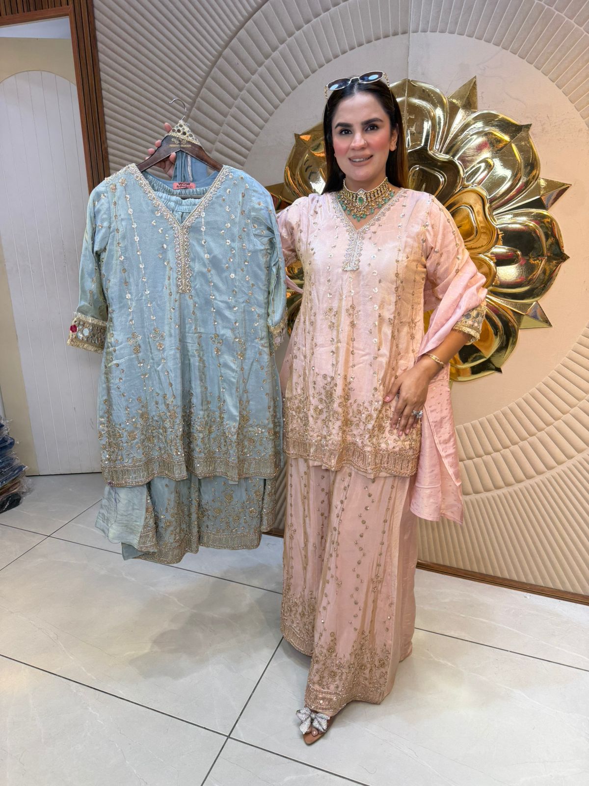 Beautiful elegant partywear suit pc 2598
