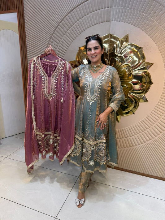 Beautiful elegant party wear suit pc 2600