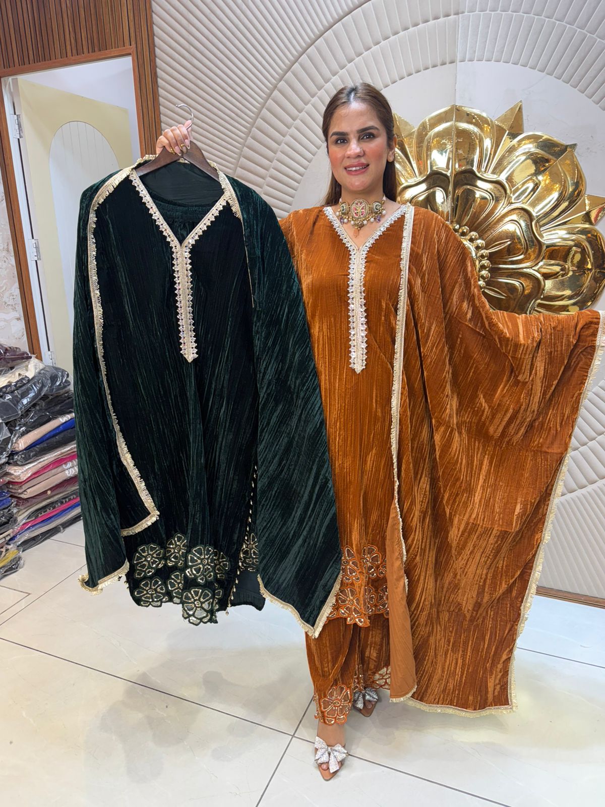 Beautiful elegent velvet suit pc-2444