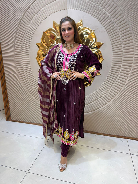 Beautiful elegent velvet suit pc2483