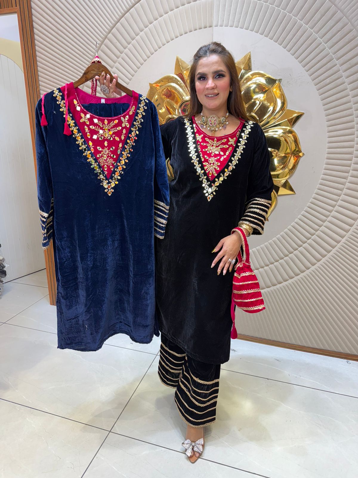 Beautiful elegant velvet cordset pc2482