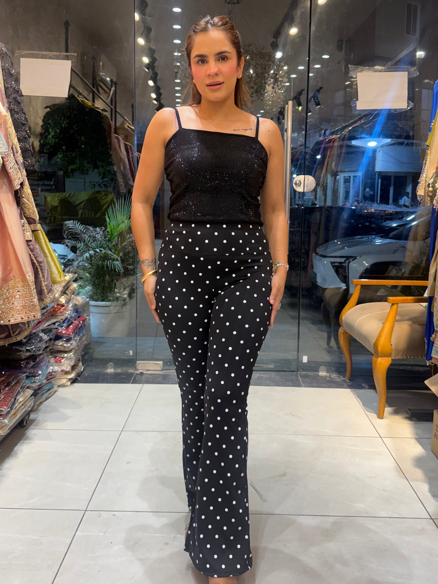 Polka Dot Stretch Pants PC3431