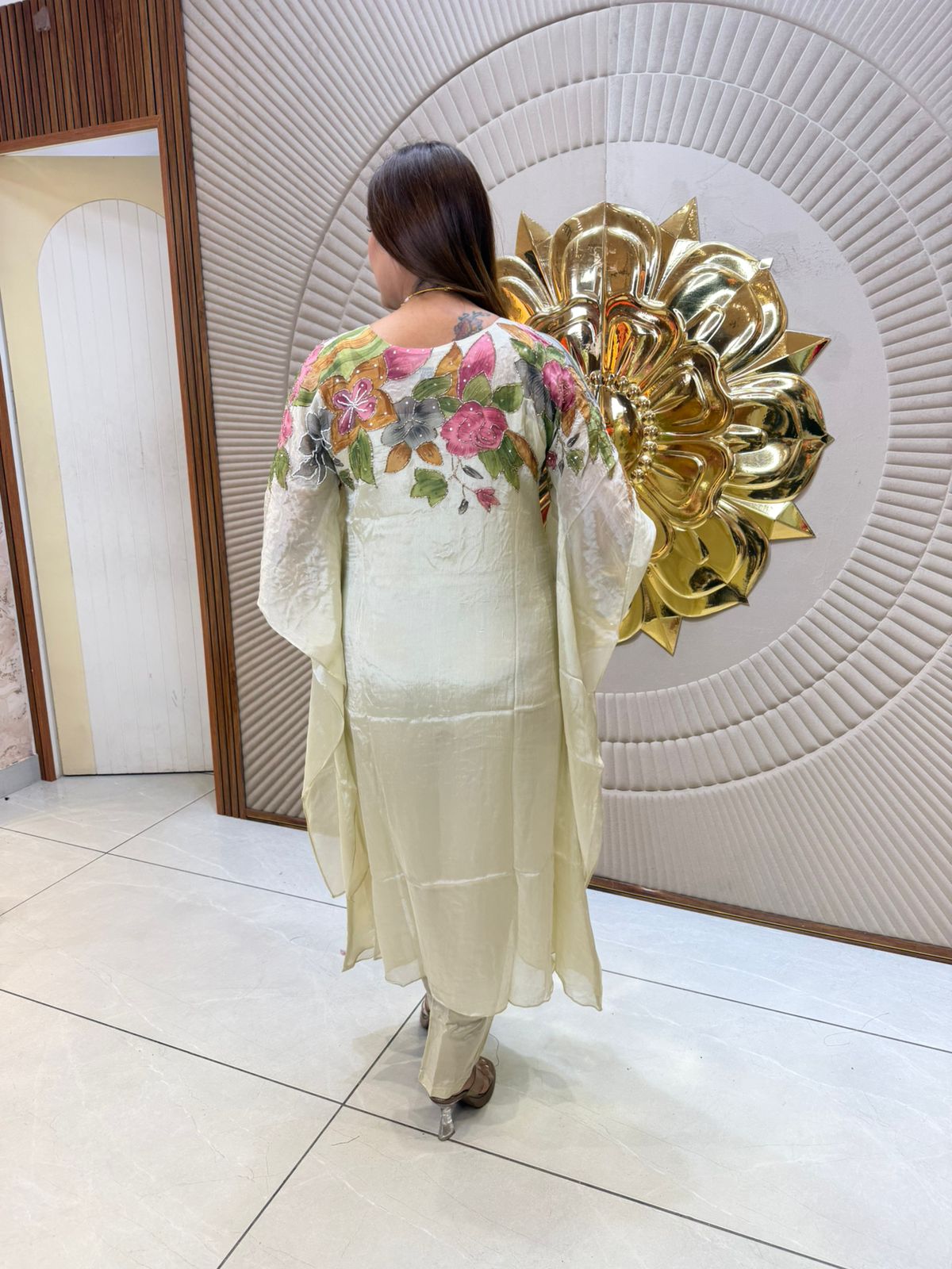 Beautiful elegent flower print kaftan pc2534