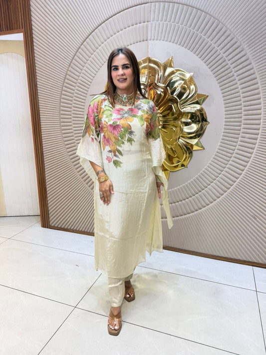 Beautiful elegent flower print kaftan pc2534