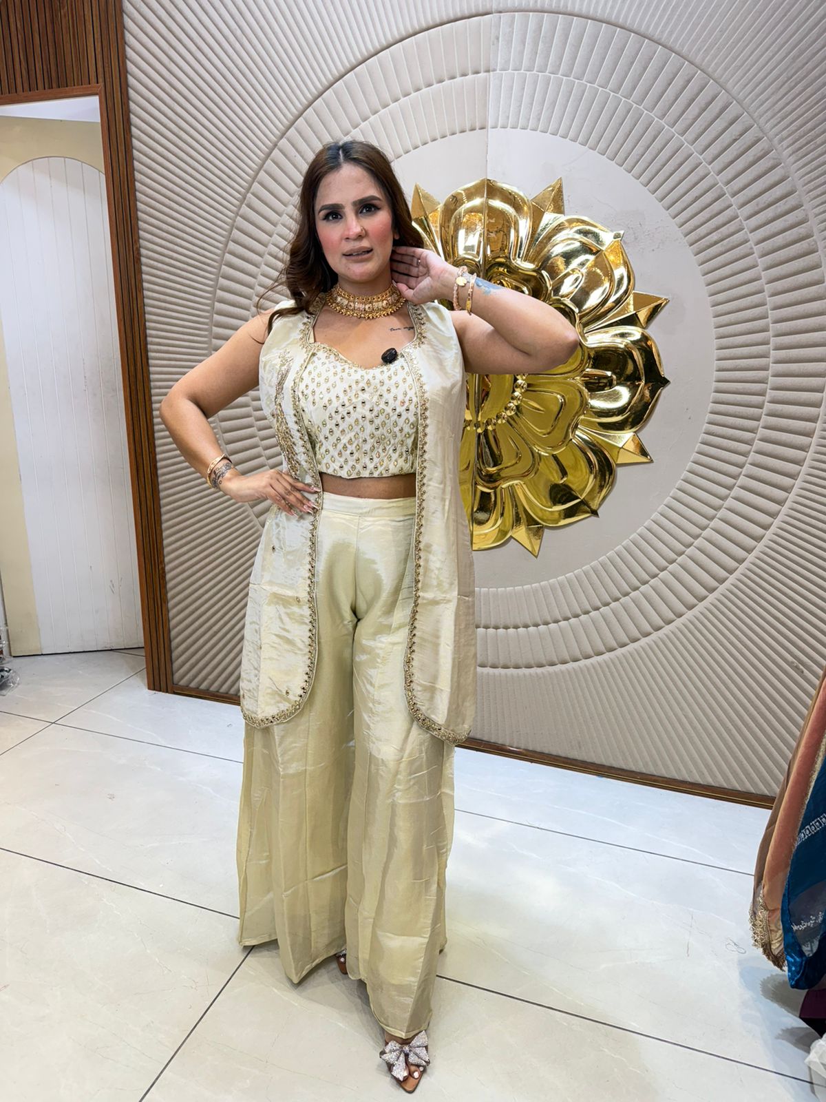 Beautiful elegent party wear 3pc set pc 2637