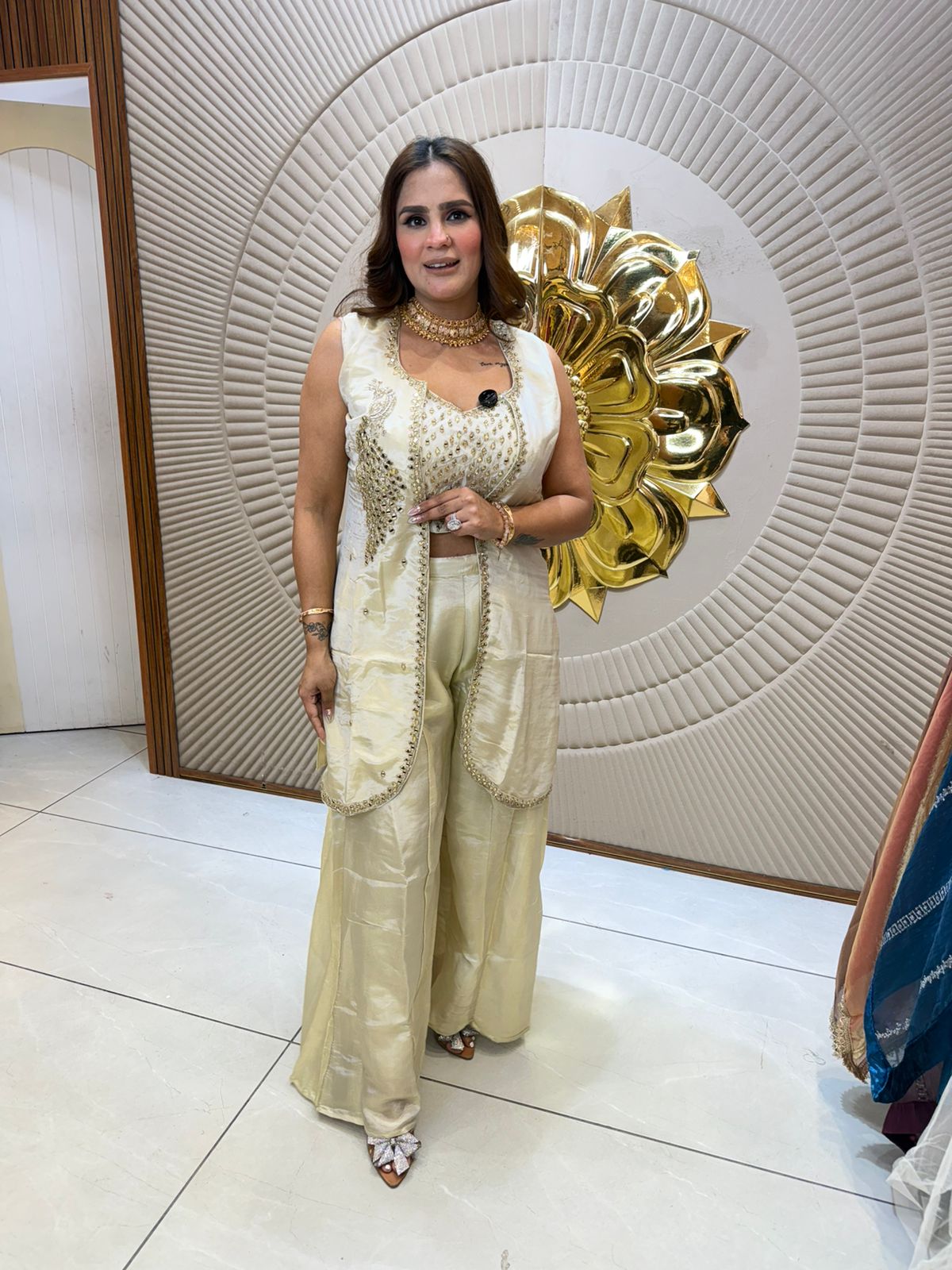 Beautiful elegent party wear 3pc set pc 2637