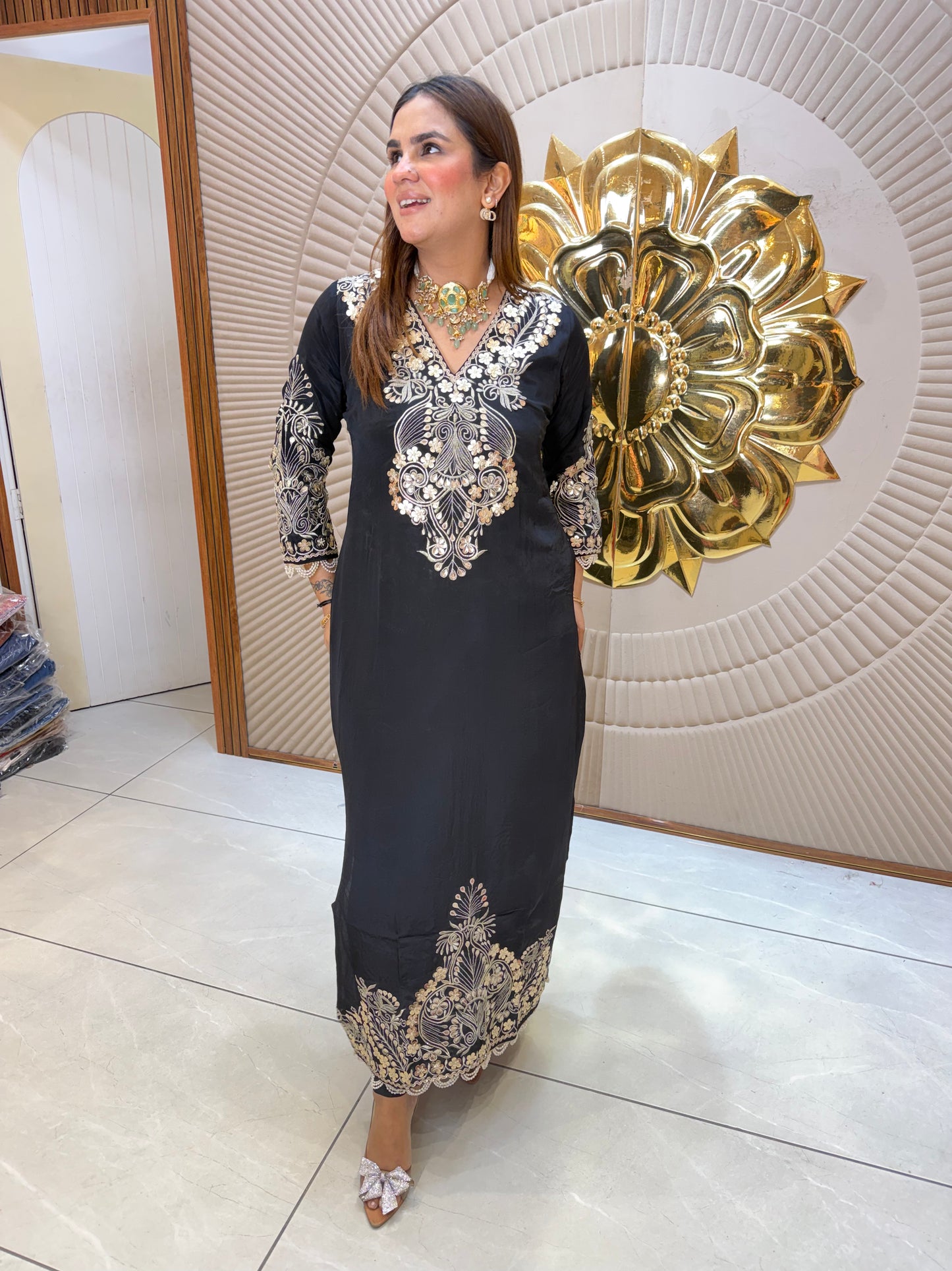 Beautiful elegant party wear kaftan pc 2612