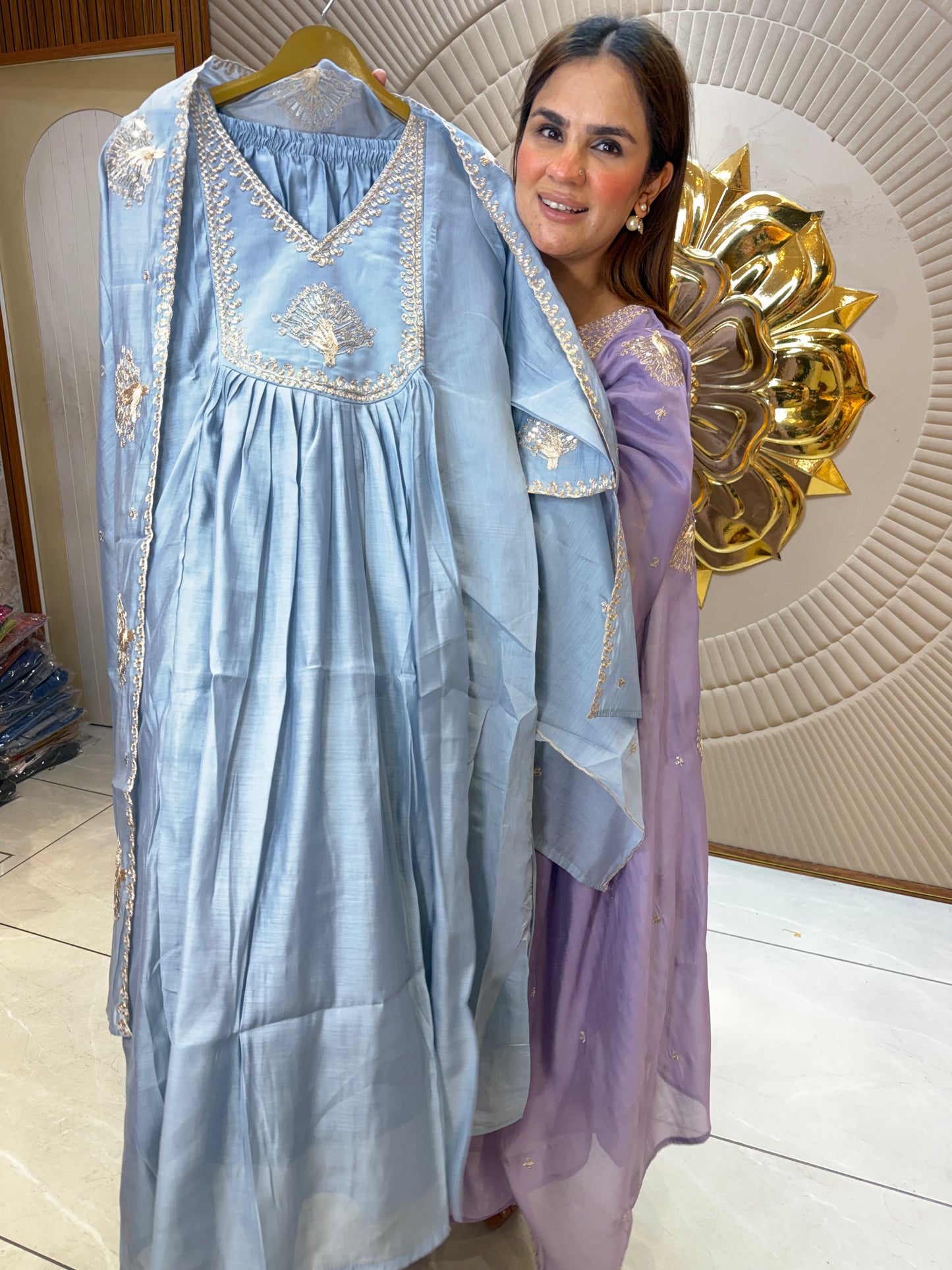 Beautiful elegant partywear suit pc 2606