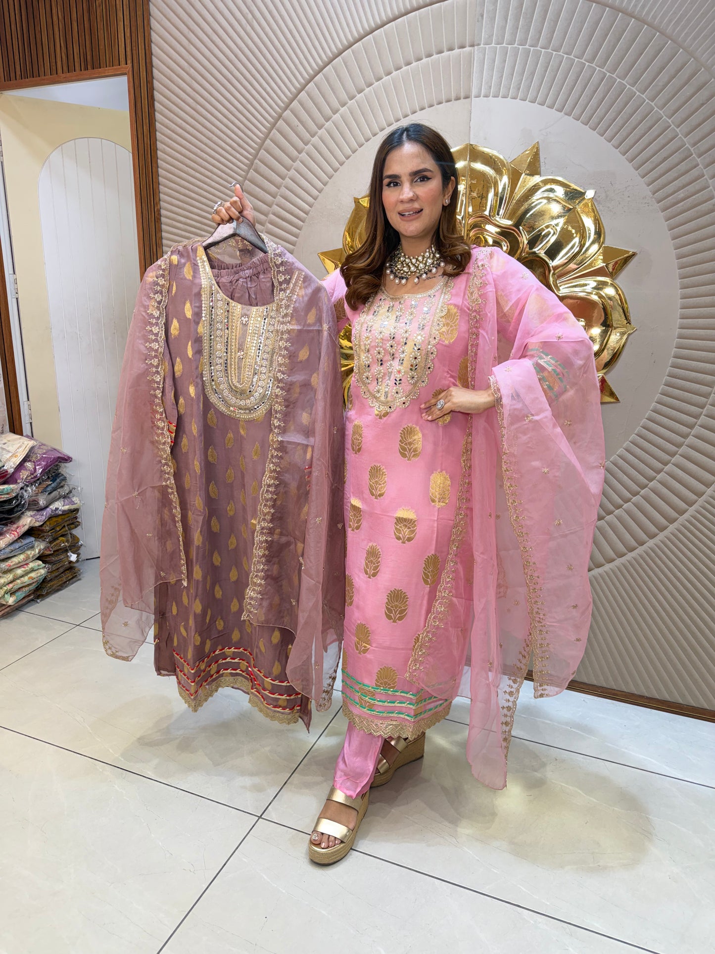 Beutiful elegant partywear suit pc 2665