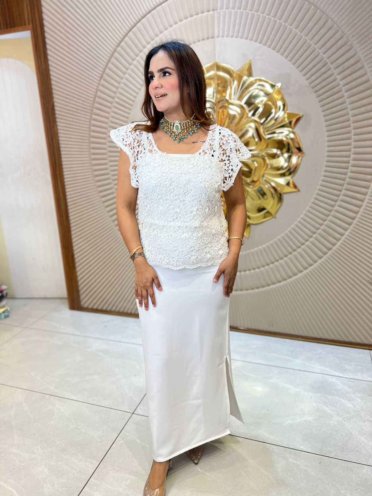 Beautiful elegant skirt with top pc 3069