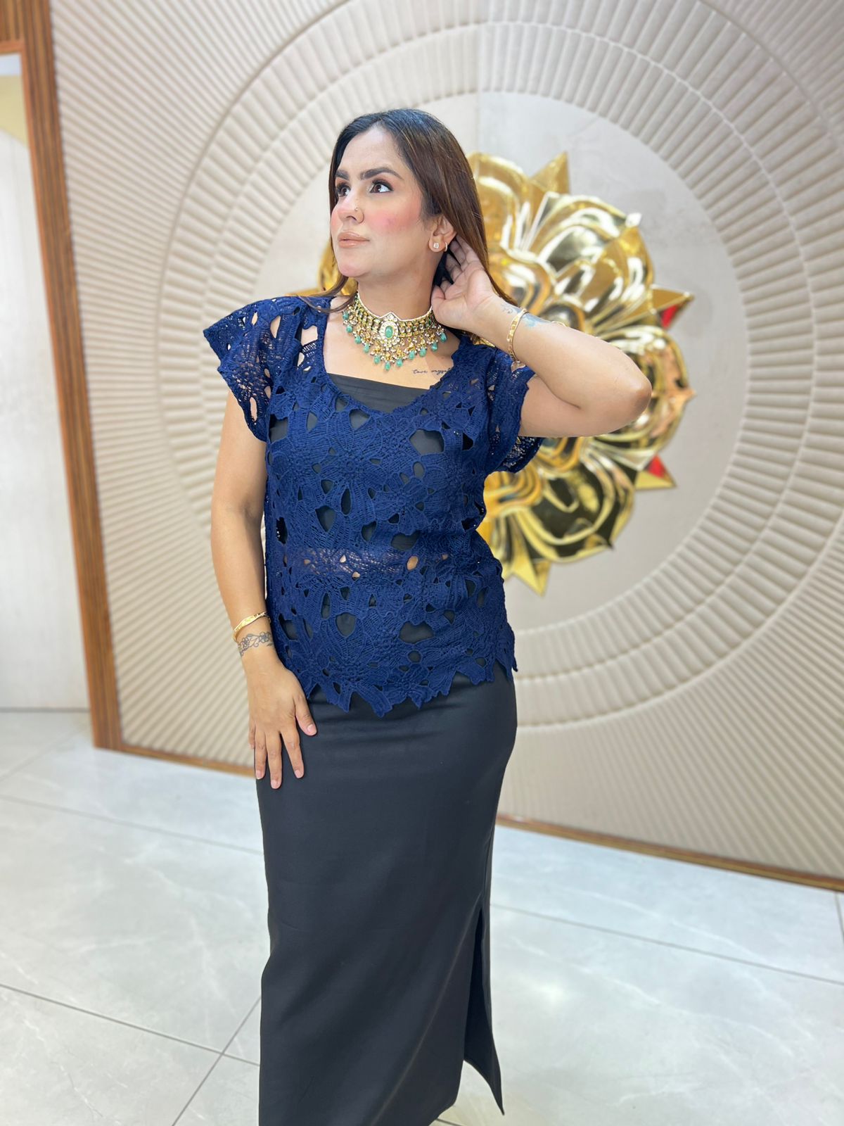 Beautiful elegant skirt with top pc 3069