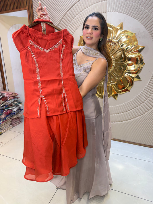 Beutiful elegant partywear suit3006