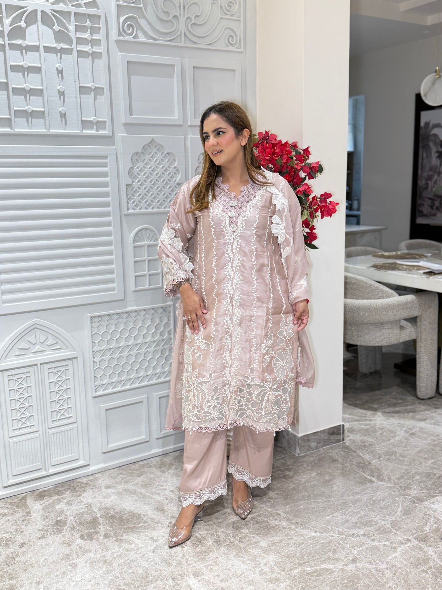 Stunning Suit With Lace Work PC3231
