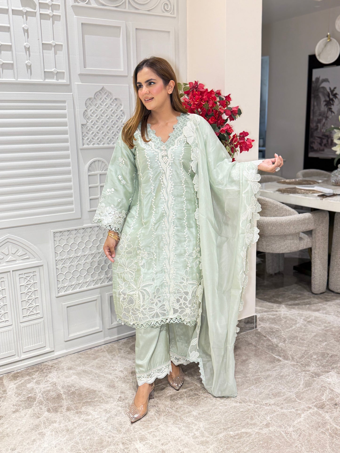 Stunning Suit With Lace Work PC3231
