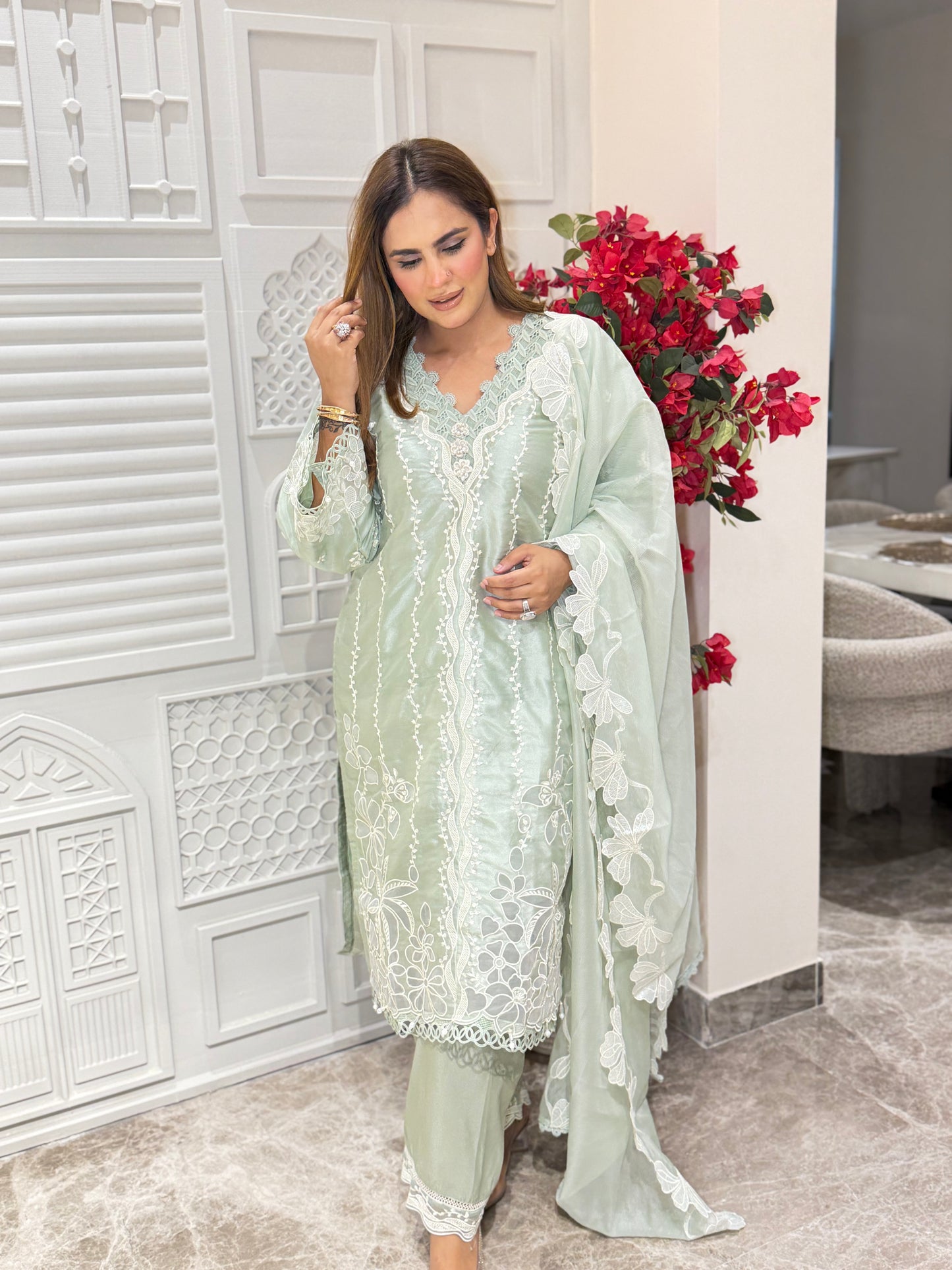 Stunning Suit With Lace Work PC3231