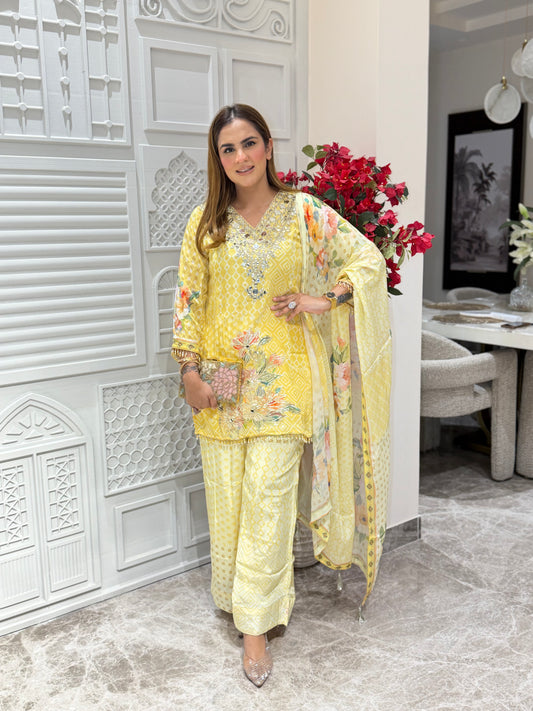 Stunning Floral Print Work PC3228