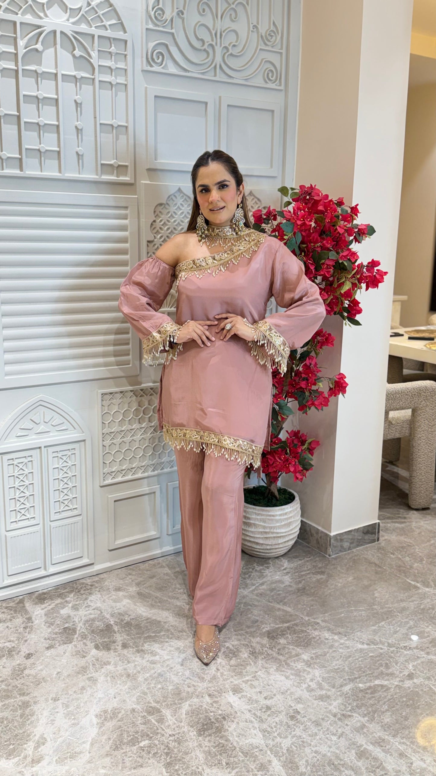 Elegant Suit With Lace Work PC3273